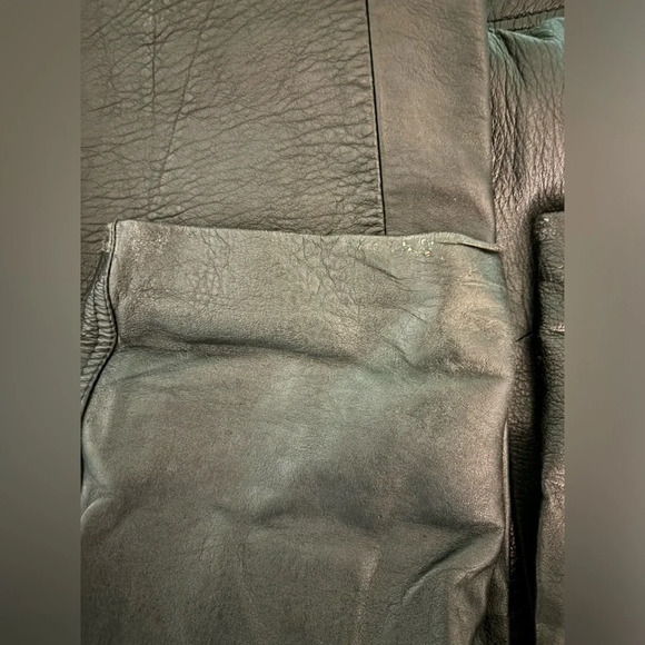 Wilsons Leather Black Faux Leather Straight Leg Trousers - Picture 8 of 11